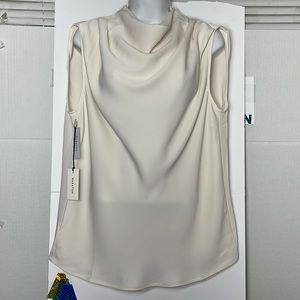Babaton Cream Sleeveless Blouse